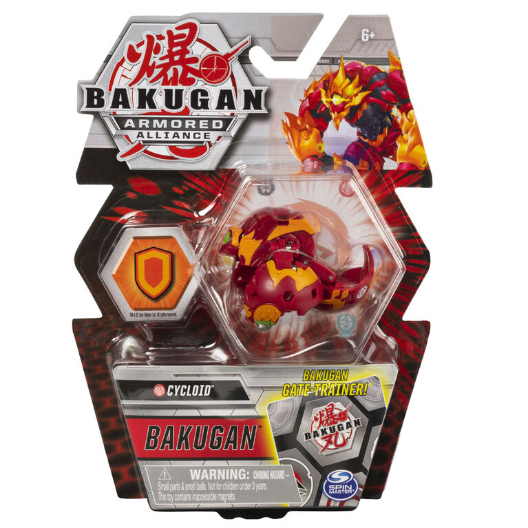 Bakugan, Cycloid, Figurine Armored Alliance articulée de 5 cm à collectionner et carte à échanger