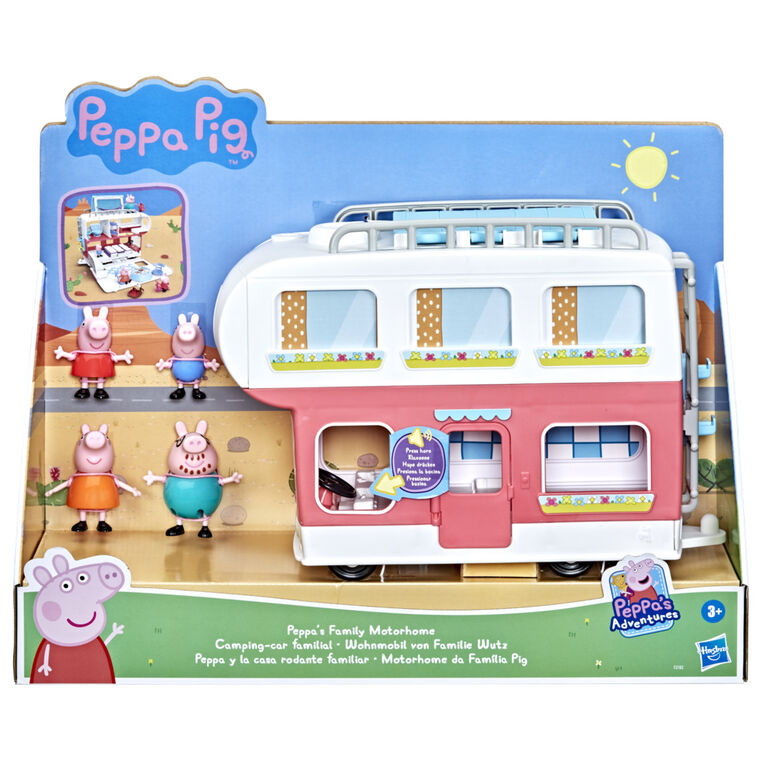 Peppa Pig Peppa's Adventures Camping-car familial, jouet - Édition française