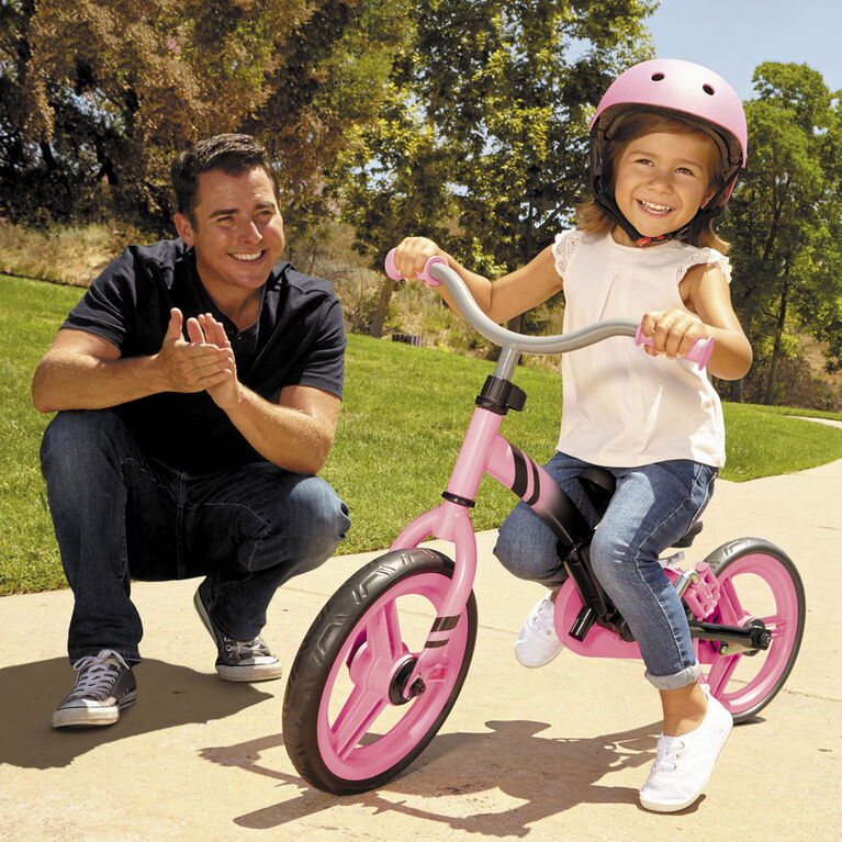 Vélo rose d'apprentissage My First Balance-to-Pedal pour enfants - 12 pouces -Notre exclusivité