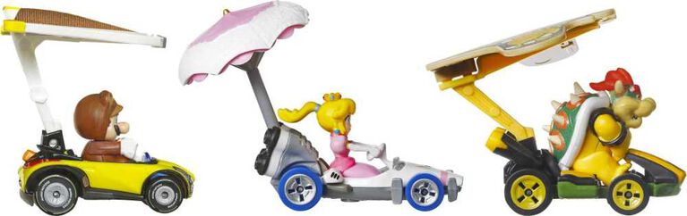 Hot Wheels - Super Mario - Véhicules personnages - Coffret de 3