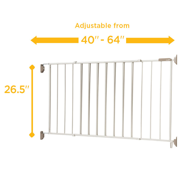 Safety 1st Wide and Sturdy Sliding Metal Gate - White