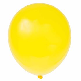 12" Latex Balloons, 10 pieces - Yellow
