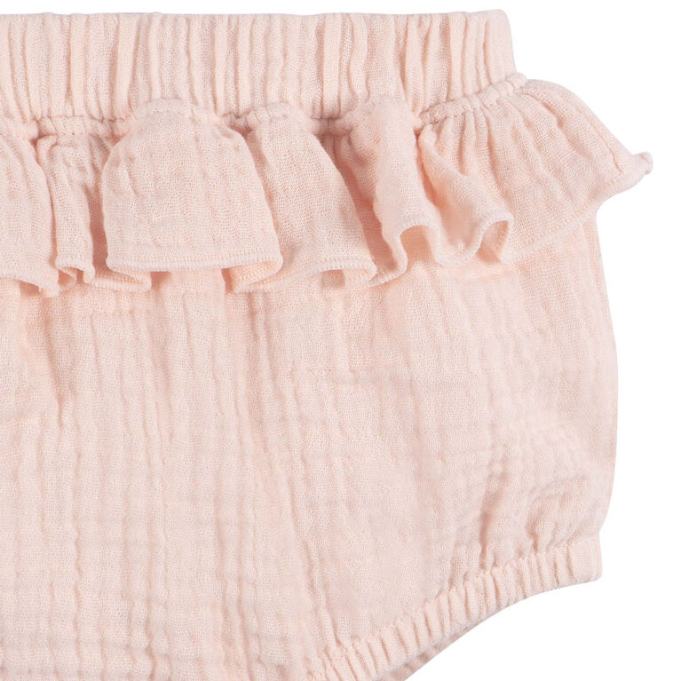 Gerber Childrenswear - 2-Piece Top + Diaper Set - Blush - 3-6M