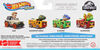 Hot Wheels RacerVerse, Set of 4 Die-Cast Hot Wheels Cars with Jurassic World Characters as Drivers
