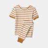 RISE Little Earthling Short Sleeve 2 Piece Sleep Orange Stripe