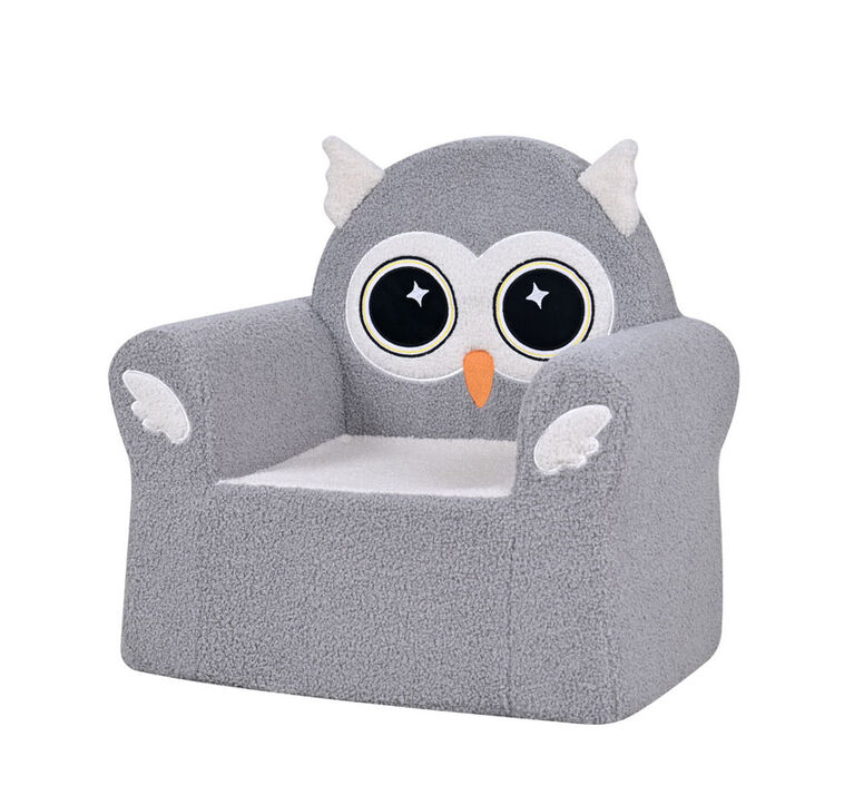 Little Loungers Fauteuil pour enfants en peluche - Hibou