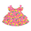 Sterling Baby 2 Piece Poplin Tiered Dress: Pink Lemon 6M