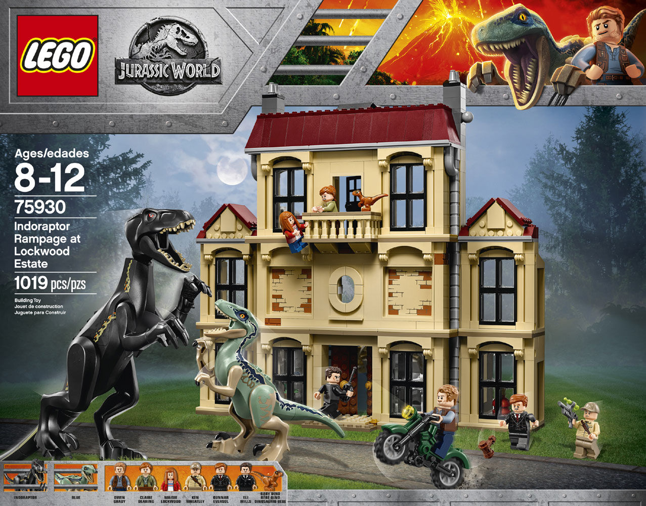 1046pcs Jurassic World Indoraptor Rampage At Lockwood Estate 75930 10-15 days