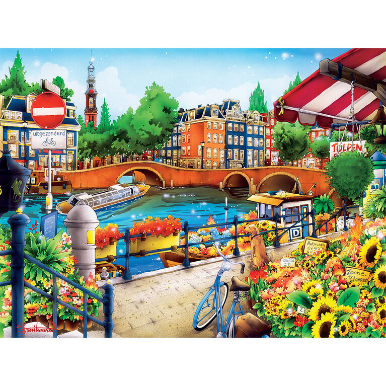 Travel Diary Amsterdam - 550 Piece Jigsaw Puzzle - English Edition