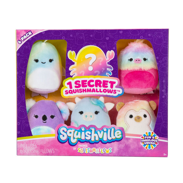 Squishville Mini Squishmallow 6 Pack - Fun & Fabulous Squad