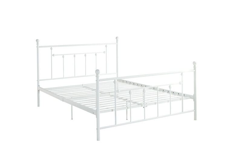 DHP - Manila Full Metal Bed, White