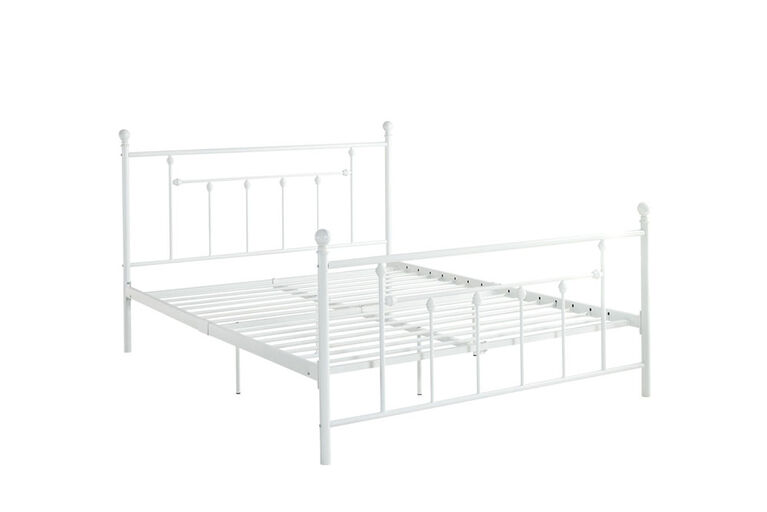 DHP - Manila Queen Metal Bed, White