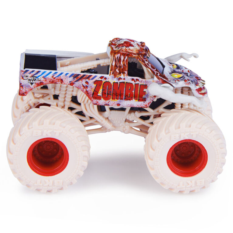 Monster Jam, Official Zombie Monster Truck, Die-Cast Vehicle, Bone Yard Trucks Series, 1:64 Scale