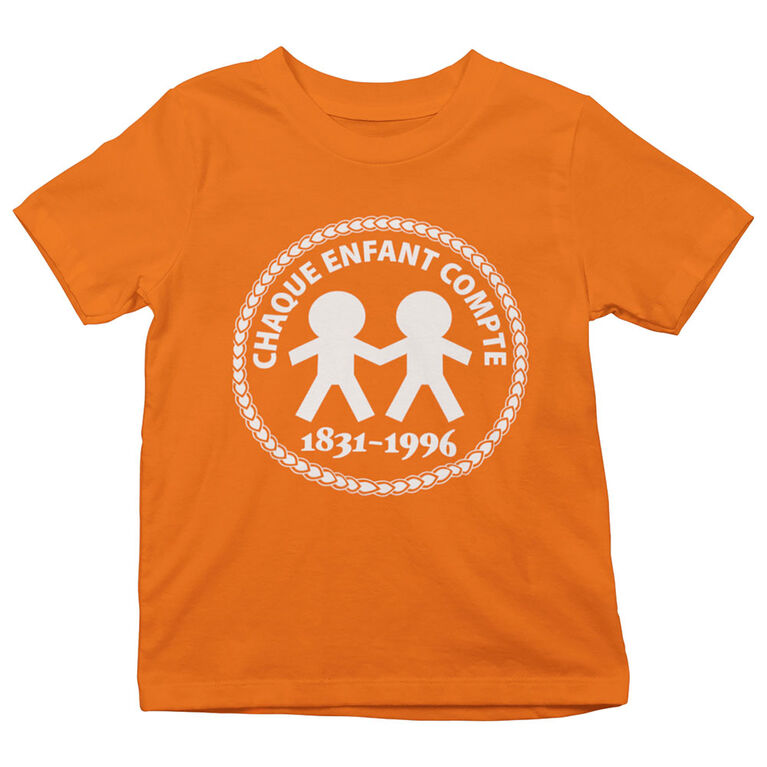 Chaque Enfant Compt Orange Tee Shirt Short Sleeve Youth Tee - XXS