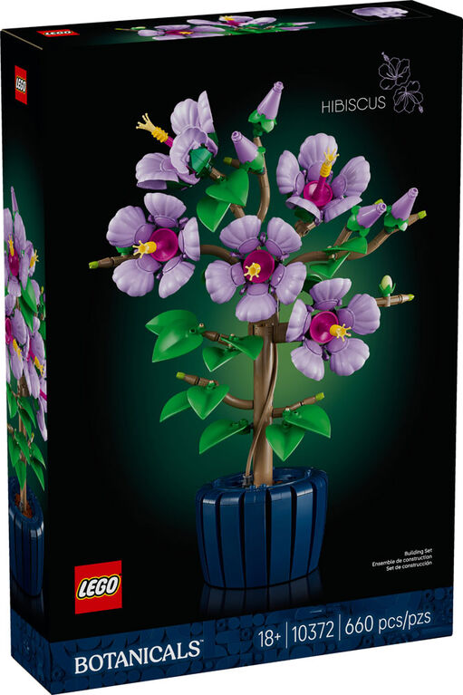 LEGO Botanicals Hibiscus Flower Building Set - DIY Home & Office Decor for Adults, Ages 18+ - 10372