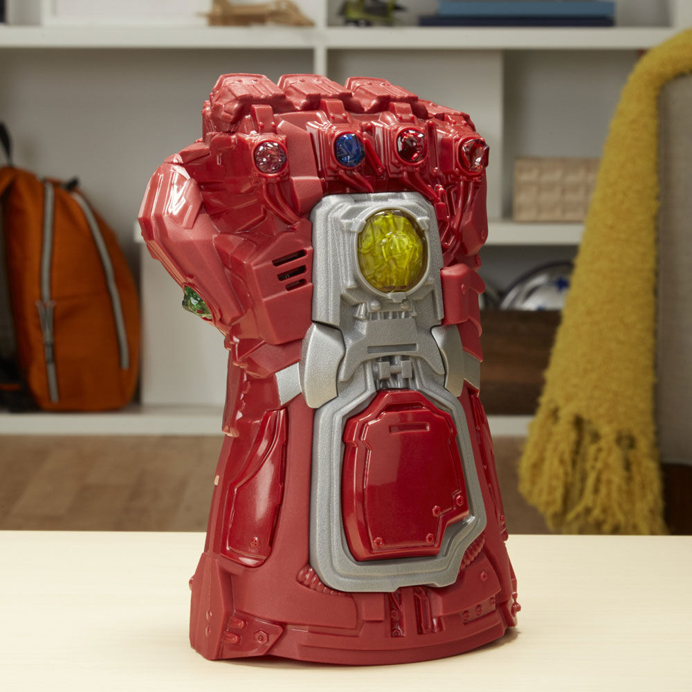 Marvel Avengers Endgame Red Infinity Gauntlet Electronic Fist Roleplay Toy With Lights And Sounds