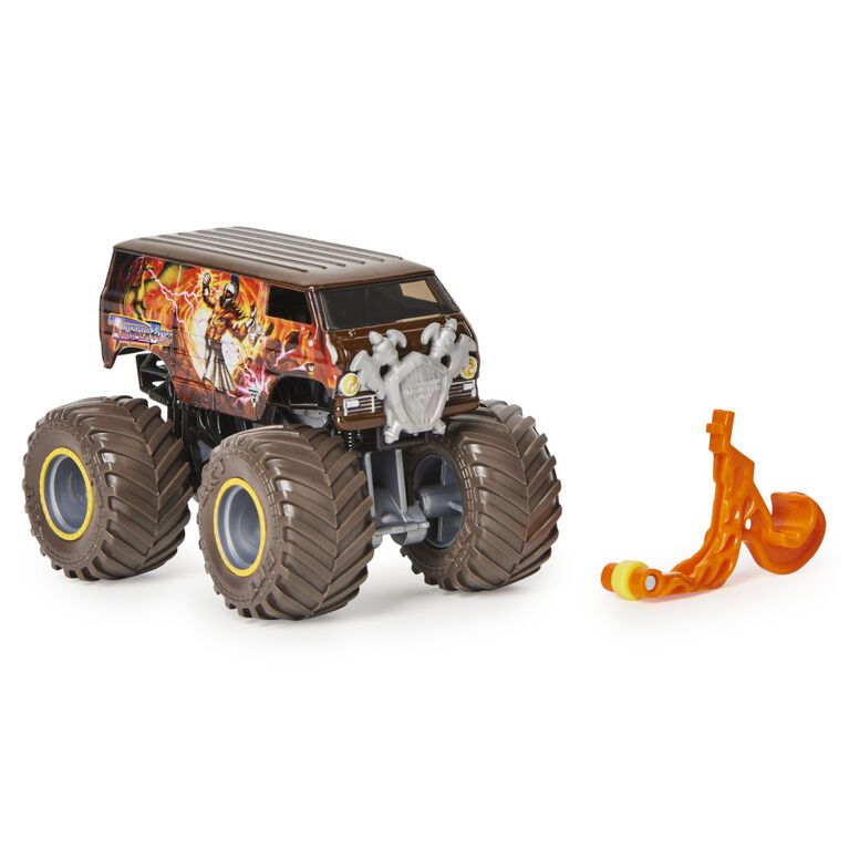 Monster Jam, Official Thunder Bus Monster Truck, Die-Cast Vehicle, Alternate Dimensions Series, 1:64 Scale