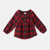 blouse boutonnée à carreaux, 2-3a - rouge