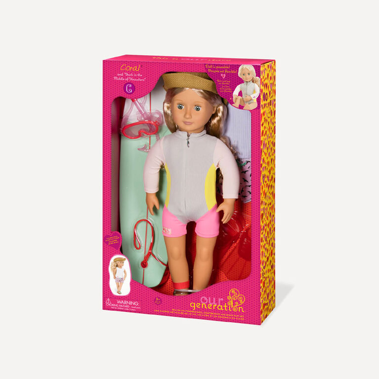 Our Generation, Coral, 18inch Posable Surfer Doll Toys R Us Canada