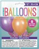8 Ballons Nacres 12 Po - Pastel Asst.