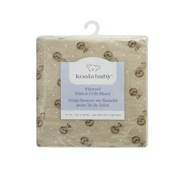 Koala Baby 1 pack Flannel Sheet Safari Lions