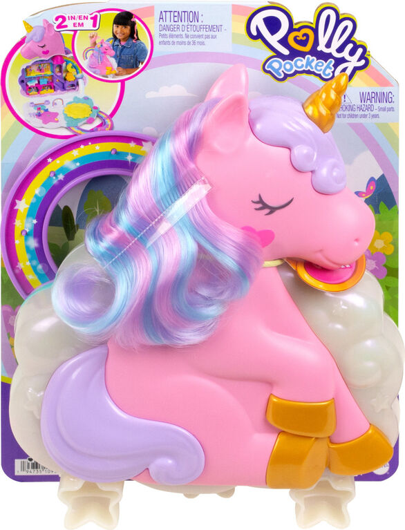 Polly Pocket Salon de Coiffure Licorne Arc-en-ciel