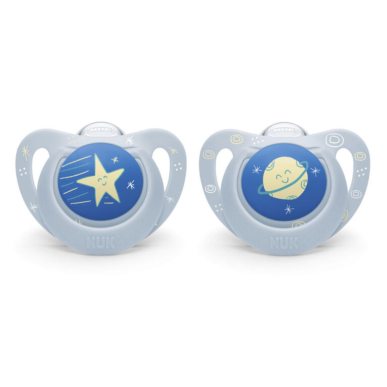 NUK Pacifier Genius Sz 1 2Pack Space Ast