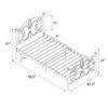 DHP - Bombay Twin Metal Bed, White