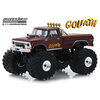 1:43 Kings of Crunch - Goliath - 1979 Ford F-250 camion monstre (avec pneus de 66 pouces) - Les couleurs et les motifs peuvent varier