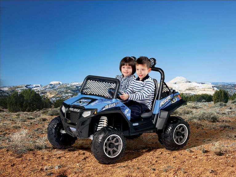 Peg Perego - Porteur à Batterie 12-Volts - Polaris RZR 900 - Bleu - Notre exclusivité