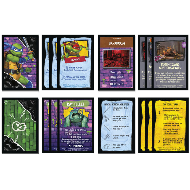 Monopoly Édition Teenage Mutant Ninja Turtles: Mutant Mayhem, jeux de société pour enfants, 2 à 4 joueurs