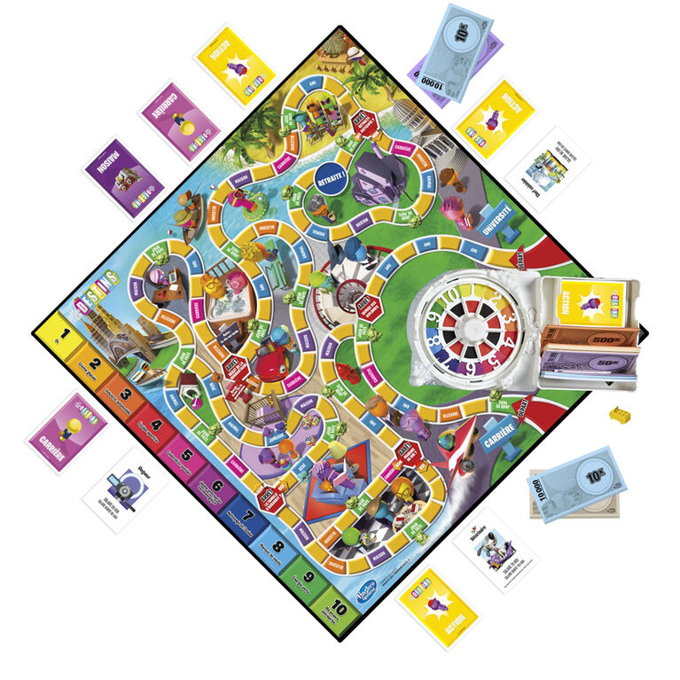 The Game of Life Game, Family Board Game for 2-4 Players, Indoor Game (French)