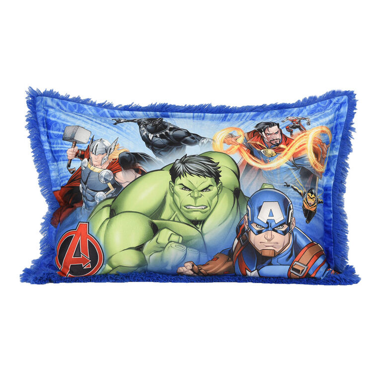 Marvel Avengers Jumbo Funky Fur Pillow, 20" x 30"