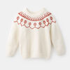 chic chenille crew neck sweater, size 3-4y - White