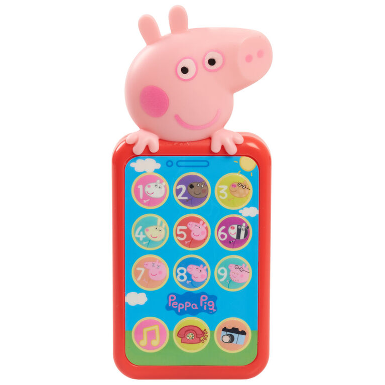 Téléphone Conversation Peppa Pig, Téléphone Jouet avec Sons Réalistes et Boutons Eclairants