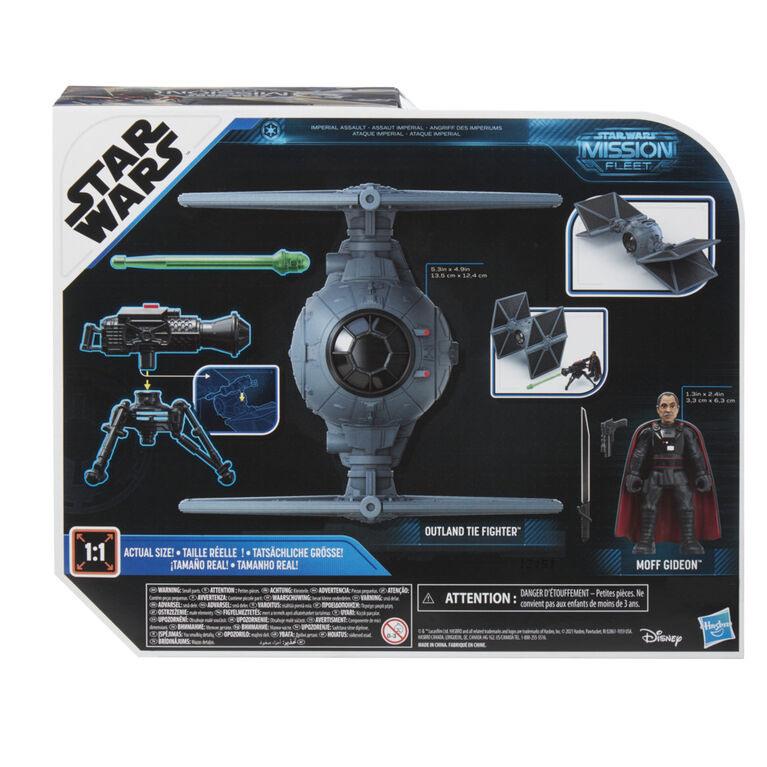 Star Wars Mission Fleet Stellar Class Moff Gideon Outland TIE Fighter Imperial Assault Figure and Vehicle