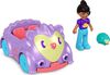 Polly Pocket Micro Doll with Hedgehog-Themed Die-cast Car and Mini Pet, Travel Toys