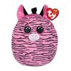 Ty Squish Zoey Pink And Black Striped Zebra 10 inch