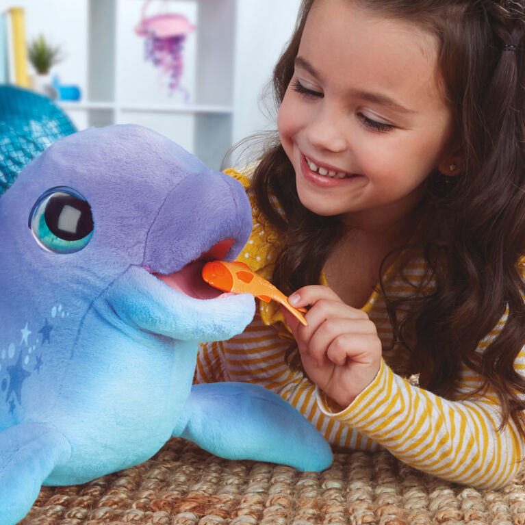 furReal Dazzlin' Dimples My Playful Dolphin, 80+ Sounds and Reactions, Interactive Toy Electronic Pet