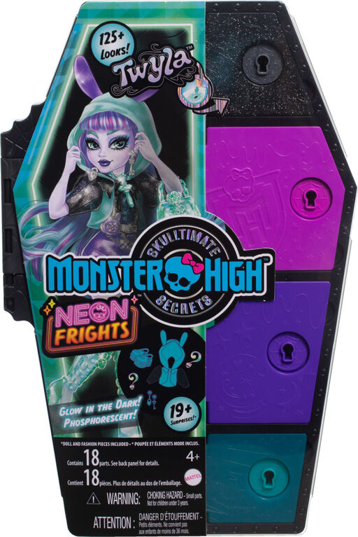 Monster High-Monstrueux Secrets-Coffret Twyla Frayeurs Néon