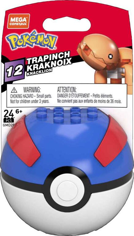 Mega Pokemon Trapinch Construction Set with character figures (24 Pieces)