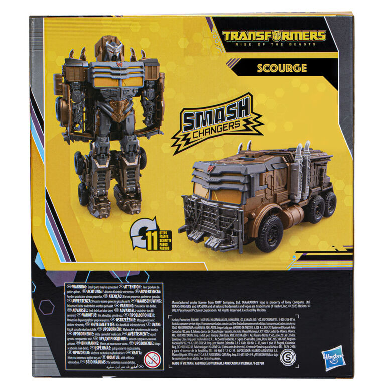 Transformers: Rise of the Beasts Buzzworthy Bumblebee Smash Changer Scourge 9 Inch Action Figure - R Exclusive