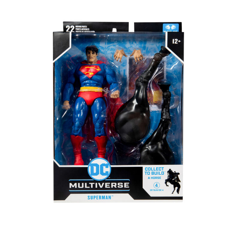 DC Multiverse: DC Comics Dark Knight Returns - Superman Figurine avec "Build-A" Batman Pièce de cheval