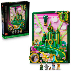 LEGO Wicked Emerald City Wall Art Aesthetic Fantasy Room Decor Gift for Adults 75685