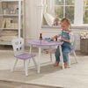 Ensemble table de rangement ronde + chaise - Lavande