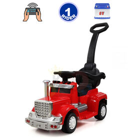 Kidsvip 6V Bigrig Ride/Push Truck- Red - English Edition
