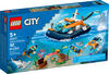 LEGO City Explorer Diving Boat 60377 Building Toy Set (182 Pieces)