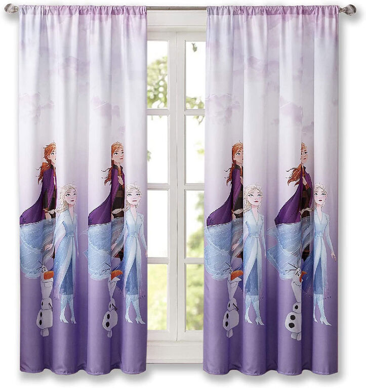 Disney Frozen Window Curtains For Kids, Disney Princess Shower Curtain Set