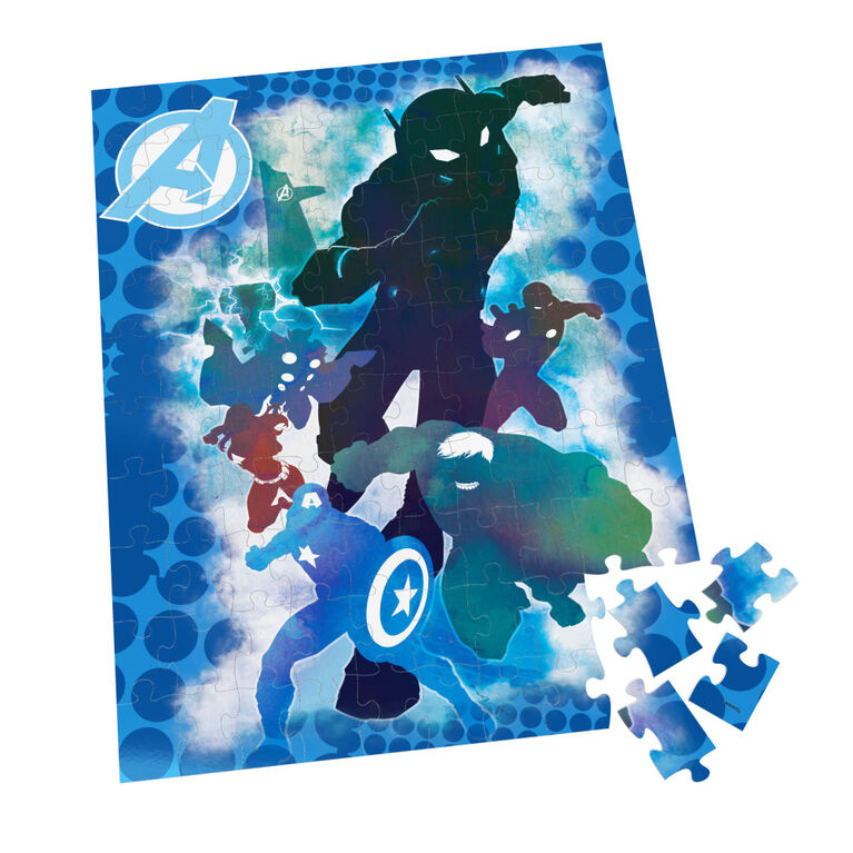 Marvel Avengers, Mech Strike 100-Piece Jigsaw Puzzle Retro Toys Kids Puzzles Avengers Toys Marvel Gifts Super Hero Toys
