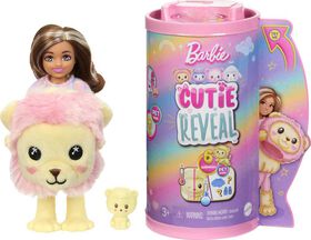 Barbie Cutie Reveal Cozy Cute Tees Series Chelsea Doll and Accessories, Plush Lion